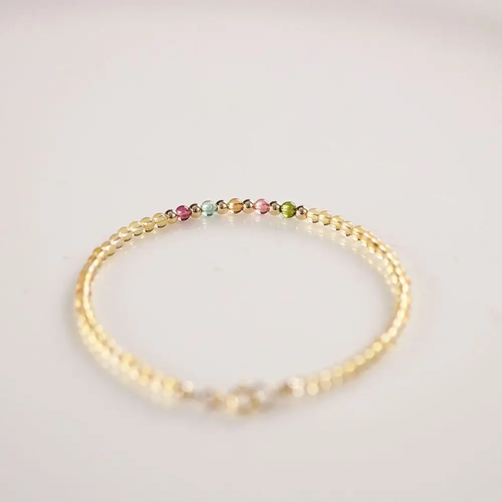 مجوهرات الثروة جذب سوار الخرز مقاوم للماء سوار سيترين محظوظ الراقية فريدة من نوعها سيترين الحصول على الإسورة الغنية