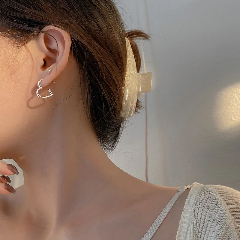 خمر الجوف الحب القلب الذهب هوب أقراط للنساء العصرية بسيطة سحر المجوهرات هدية 2026 #2