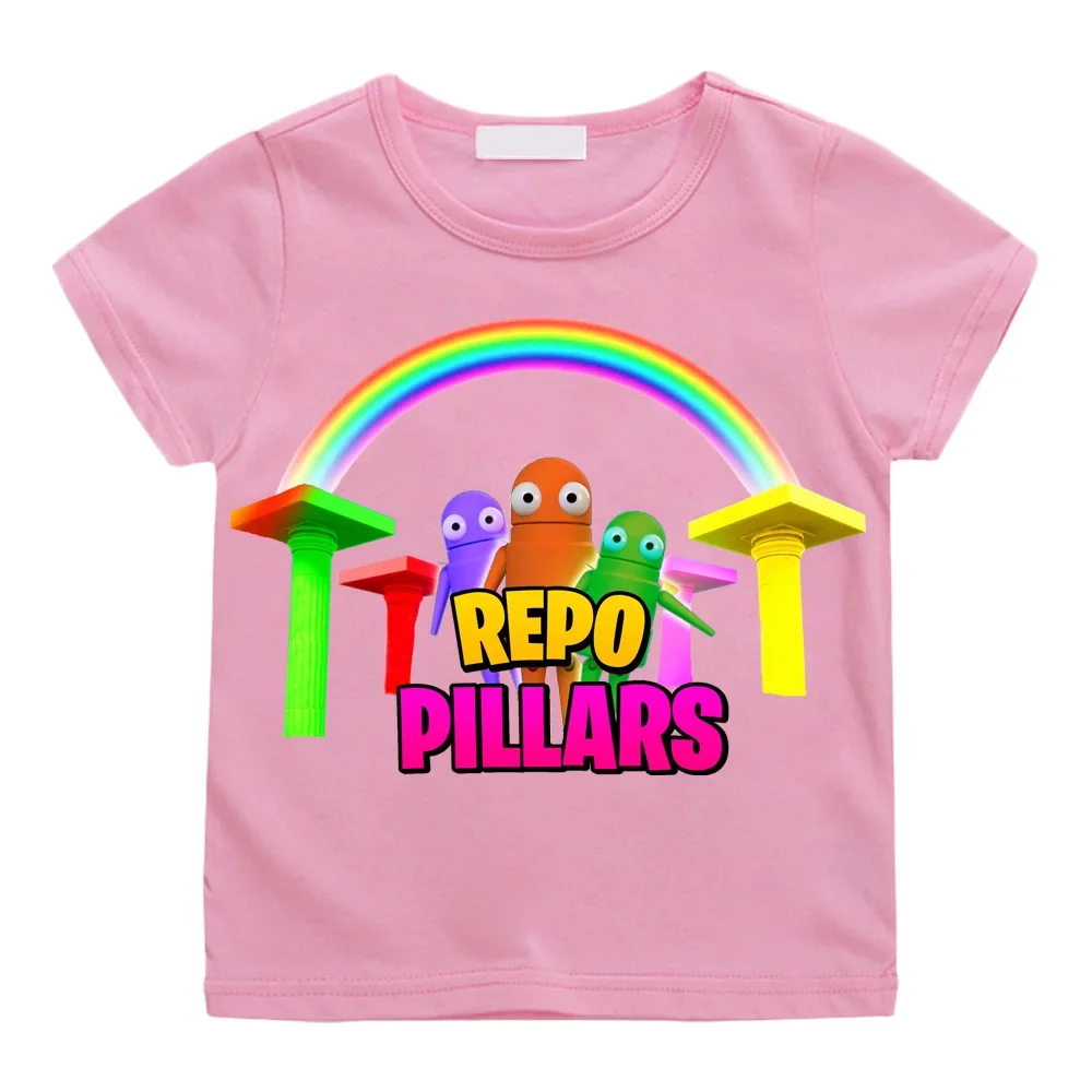 100% قطن R.E.P.O. لعبة طباعة لطيف لينة تي شيرت الكرتون الهزلي تي شيرت س الرقبة Camisetas TeesTop الملابس عادية تنوعا لينة