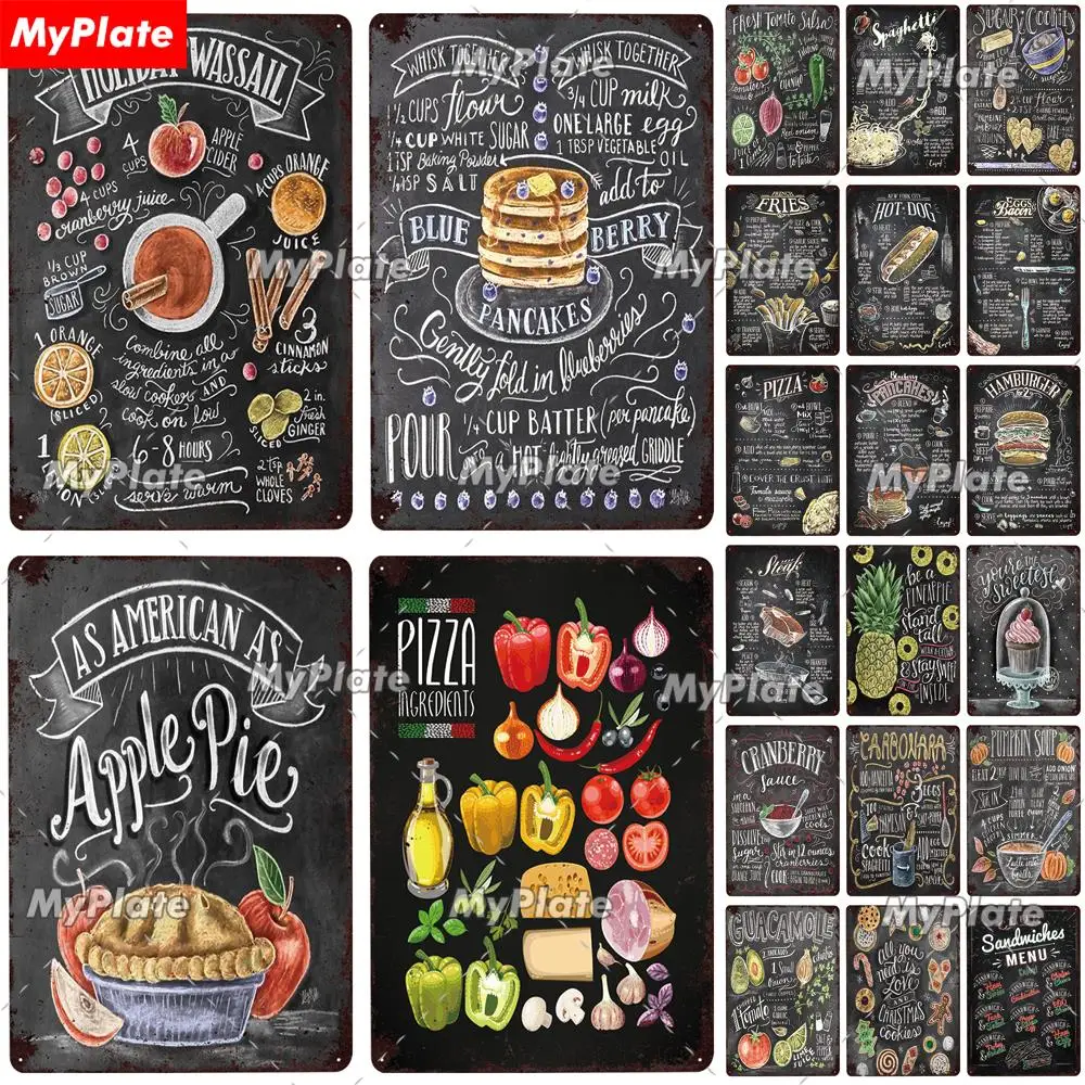 GUACAMOLE-placa de Metal Vintage para comida, letrero de estaño, decoración de pared para cocina, cafetería, comedor, Bar, Pizza/pastel/pastel, carteles de Metal
