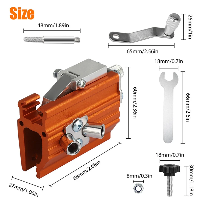 

Portable sharpening fixture, manual chain saw, sharpening tool, household hand cranked woodworking chain saw