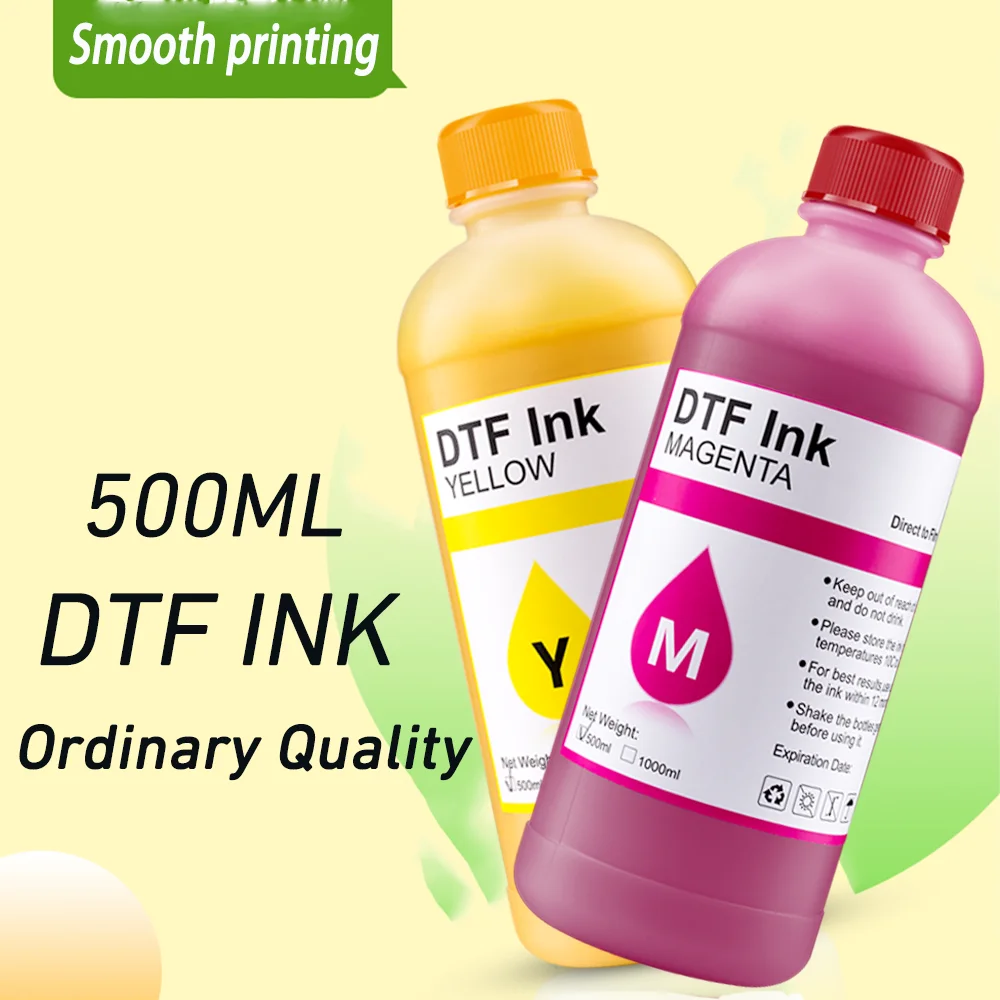 Botella de tinta DTF para impresora Epson 500 L800 L1800 1430 I3200, tinta de transferencia de película PET de calidad normal, 1390 ML