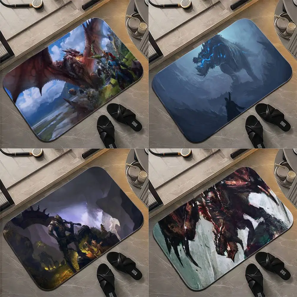

Monster Hunter Floor Mat Printed Large Carpets Room And Bedroom Carpets Bathroom Anti Slip Door MATS Small Carpets