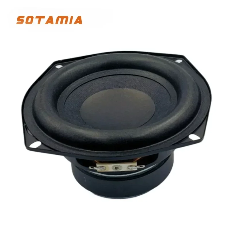 SOTAMIA 1Pcs 5.25 Inch Subwoofer Speaker 4 Ohm 50W High Power Hifi Music Sub Woofer Loudspeaker DIY Hifi Bookshelf Audio Speaker