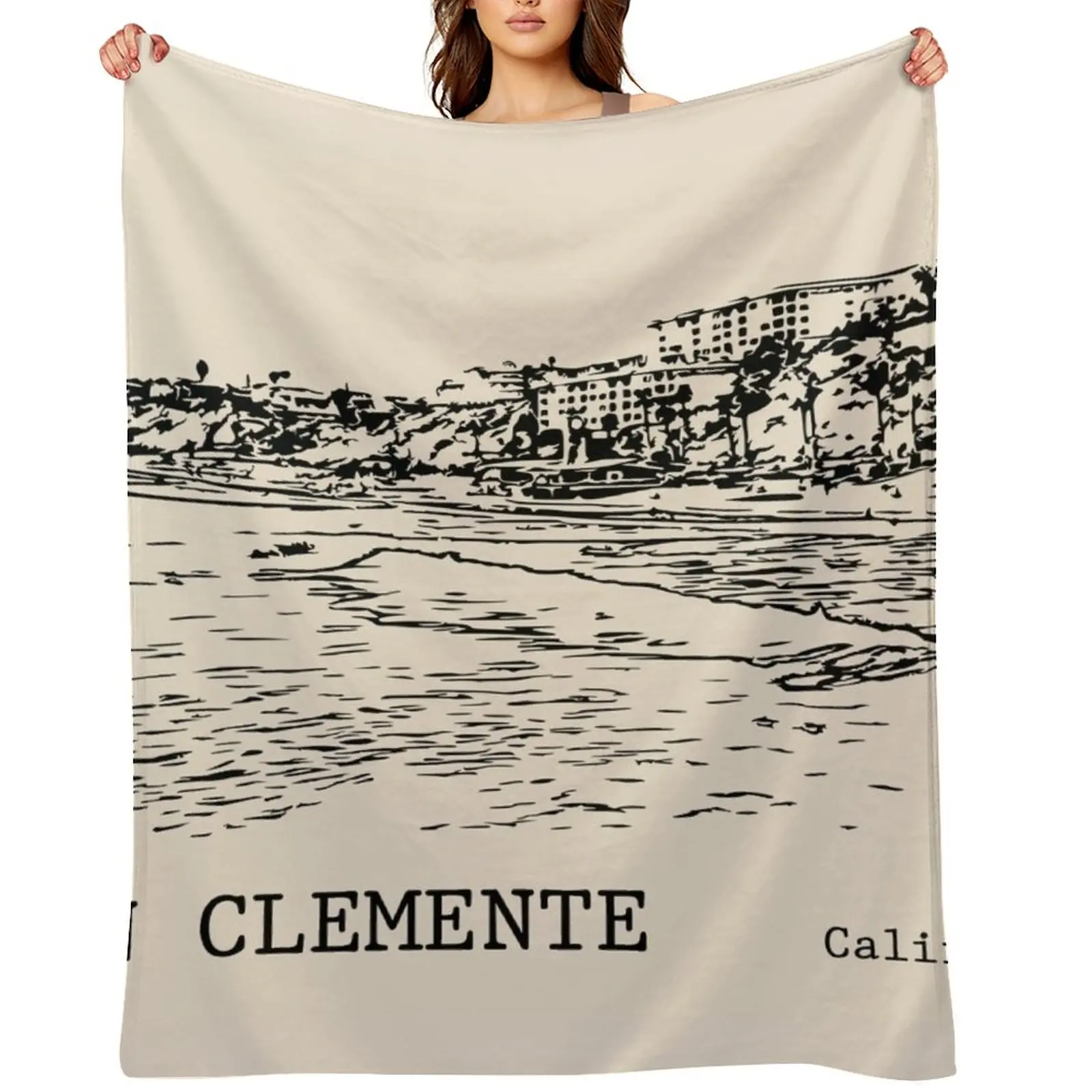 

San Clemente California Throw Blanket Loose Luxury For Decorative Sofa Thins Blankets