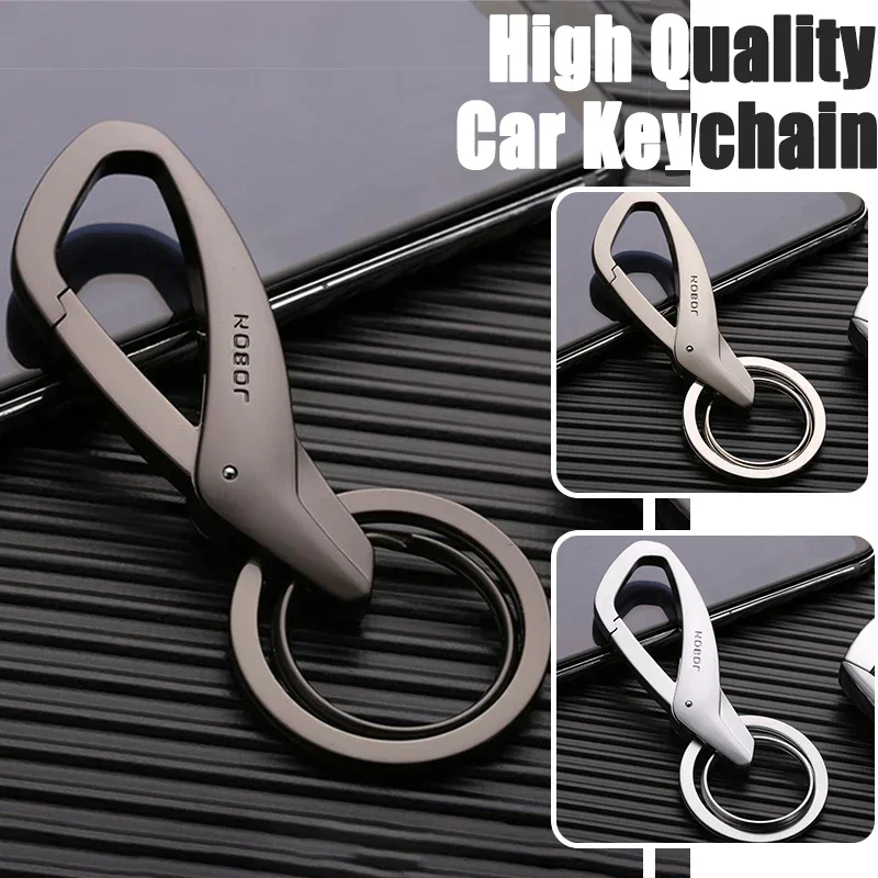 Car Keychain High Quality Simplicity Waist Hanging Creative Double Ring Metal Zinc Alloy Key Chain Men's Women's Keychain