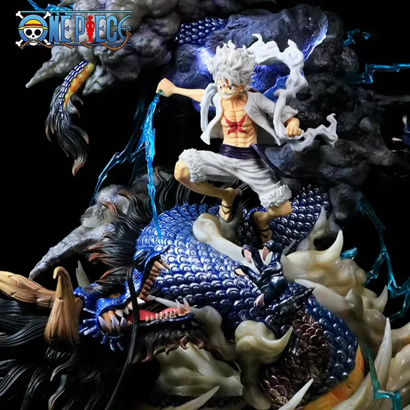 

One Piece Replica Figure - Nikalufei Vs Long Kaido High-Quality Collectible Toy Ornament Action Model Statue for Birthday Xmas