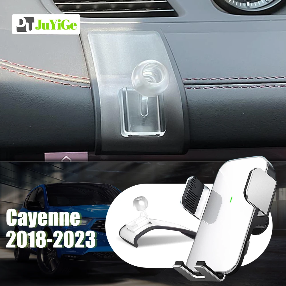 

For Porsche Cayenne 9YA 2018-2023 2019 2020 2021 Car Mobile Phone Holder Special Fixed Bracket Solar Magnetic Wireless Charging