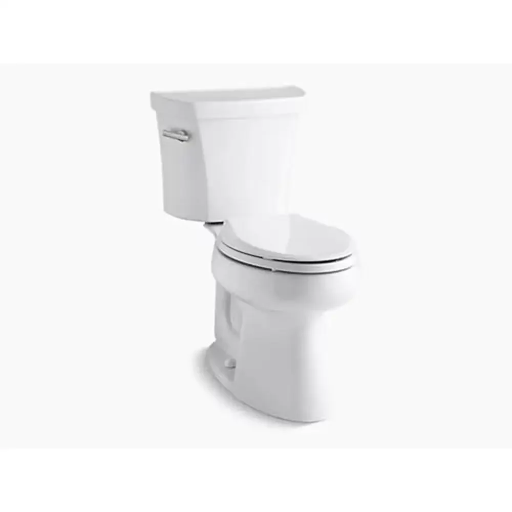 Highline Comfort Height Elongated Toilet 1.28 GPF Class Five Technology Left-hand Trip Lever White Vitreous China 93 lbs.