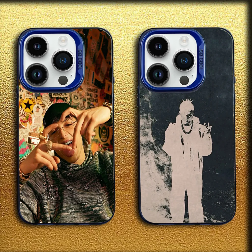 

Rapper P-Peso Pluma Gervonta Phone Case For iPhone 16,15,14,13,12,11,Mini,Pro,SE,MAX Blue Matte Silicone Cover