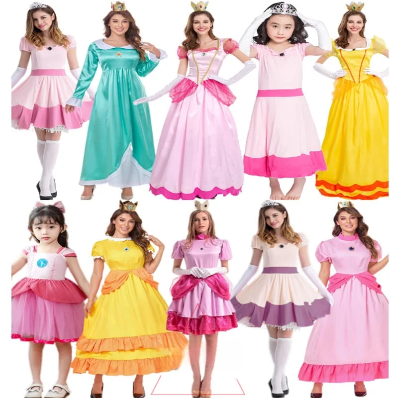 

Юбка принцессы для взрослых, супер персиковый костюм принцессы, наряд для выступлений, полиэфирное волокно, лето 2023, сценический костюм