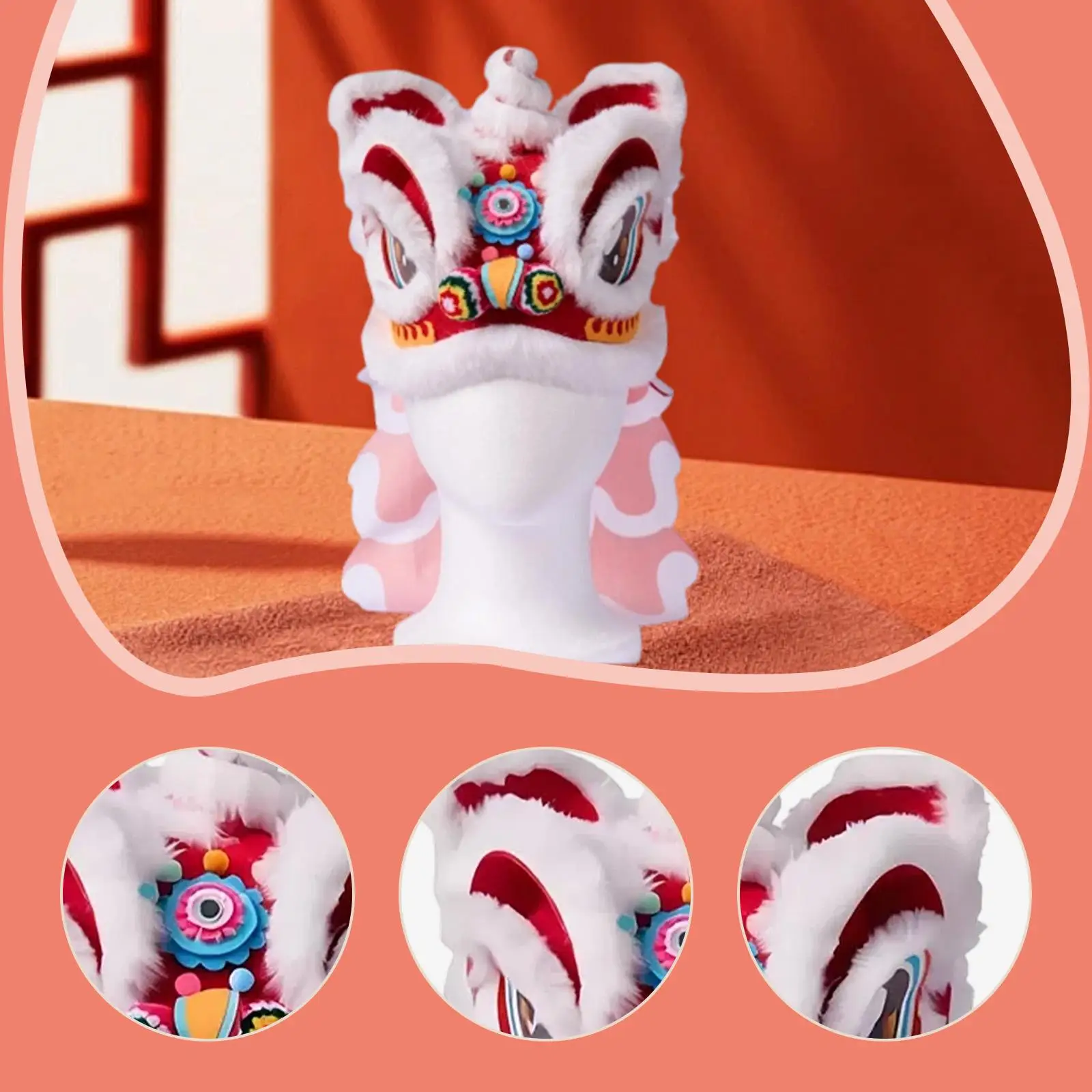 

Lion Dance Head DIY Material Kit Holiday Non Woven Handmade Chinese New Year Party Decor for Baby Tiana