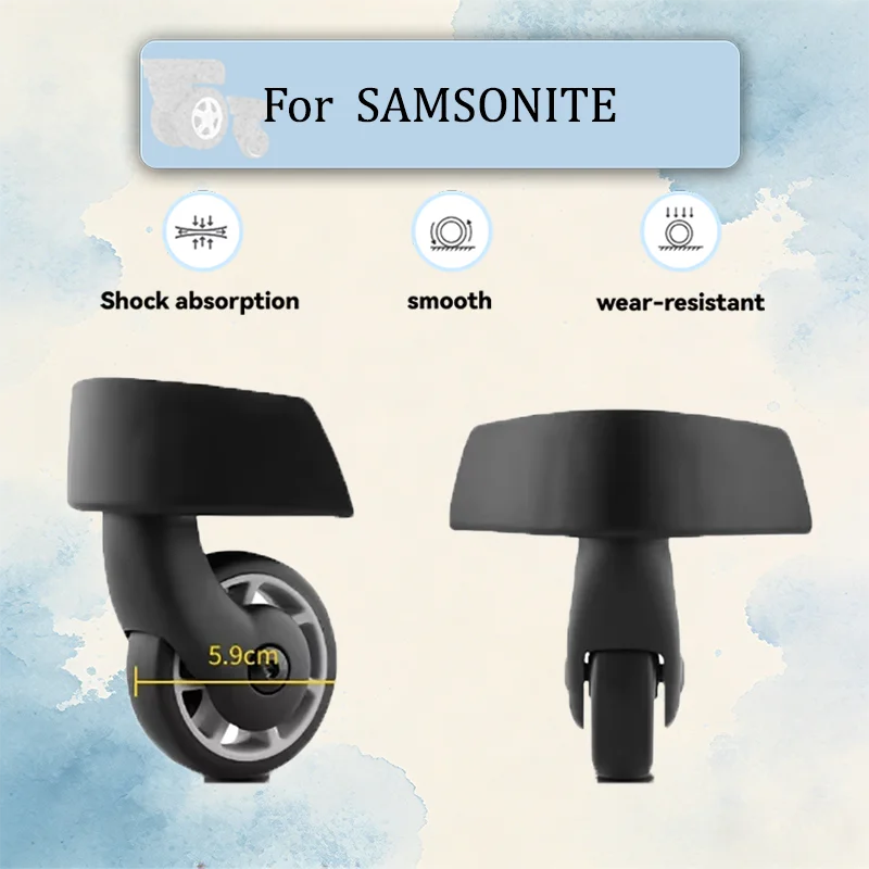 

Подходит для Samsonite U72: универсальные колеса для замены, вращающиеся, плавные, бесшумные, амортизирующие, аксессуары для чемоданов