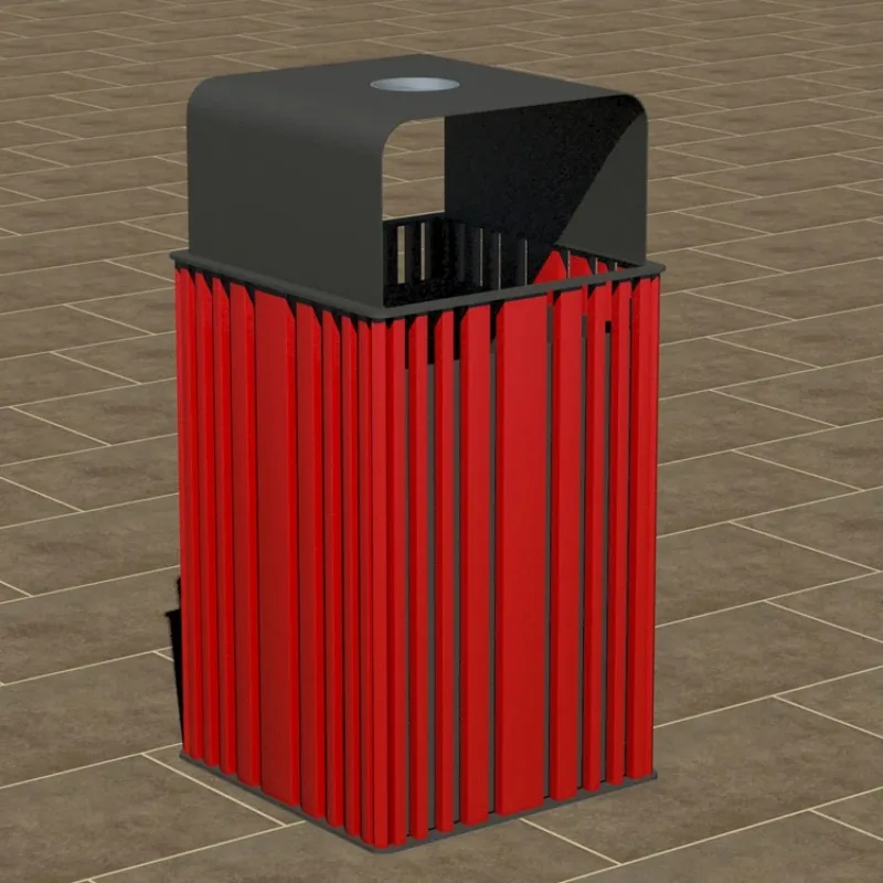 Tapa de cubo de basura barata, bote de basura de madera para cafetería, contenedores de residuos de madera para cafetería