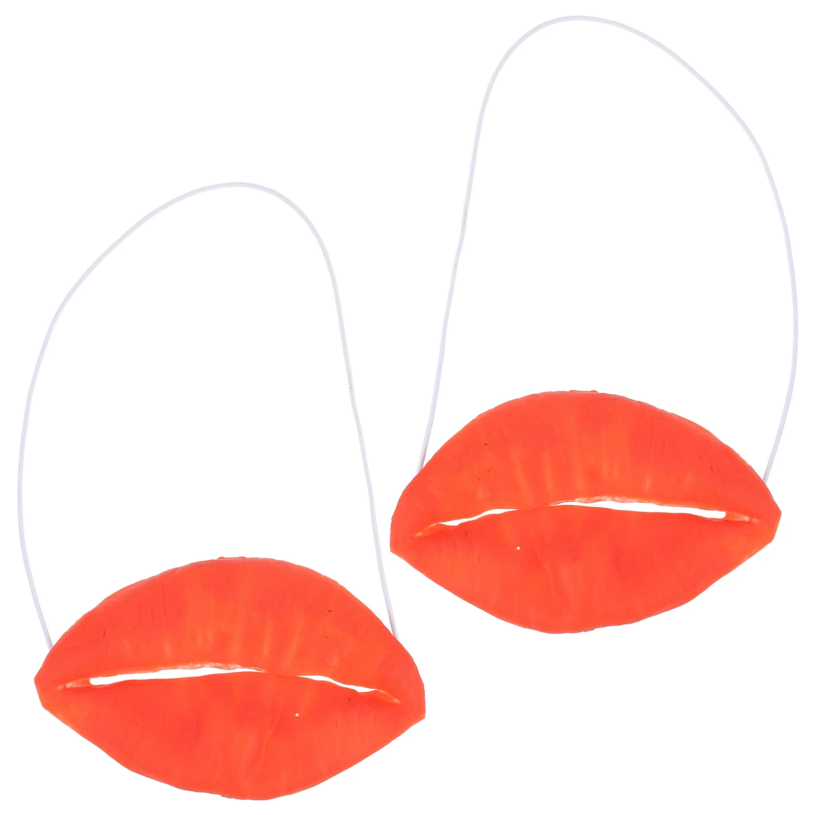 2 Pcs Costumes Vampire Halloween Party Supplies Funny Cartoon Red Lips Sausage Mouth Man The Mask