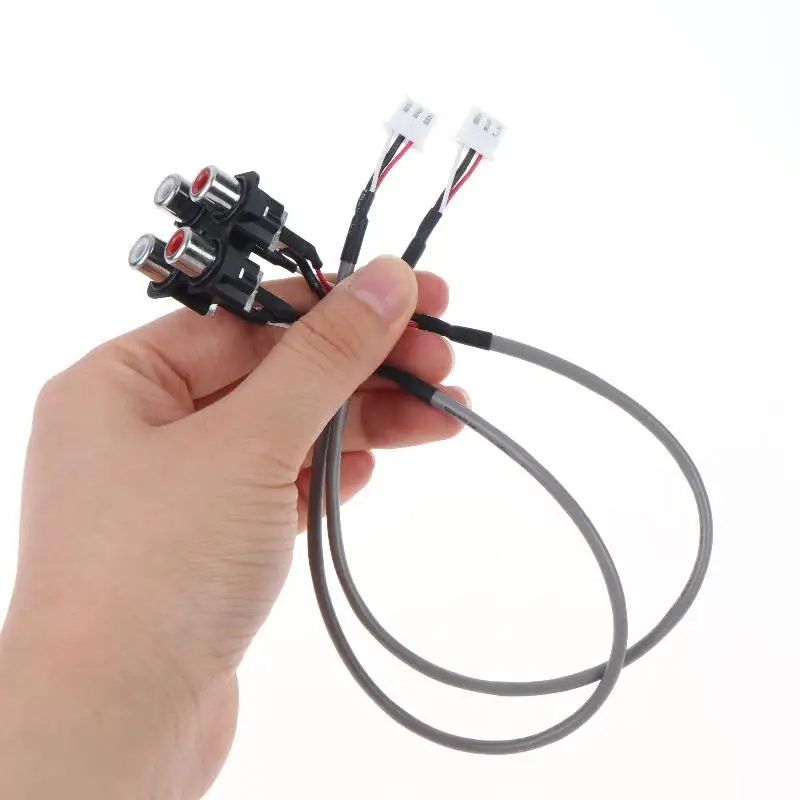 Audio Signal Cable 2 RCA to XH2.54MM 3PIN 30CM Audio Input Socket for Game Console Audio Output Connection