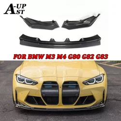 High Quality Dry Carbon Fiber Front Chin Spoiler for BMW M3 G80 M4 G82 G83 2021+V Style Front Bumper Front Lip Body Kit