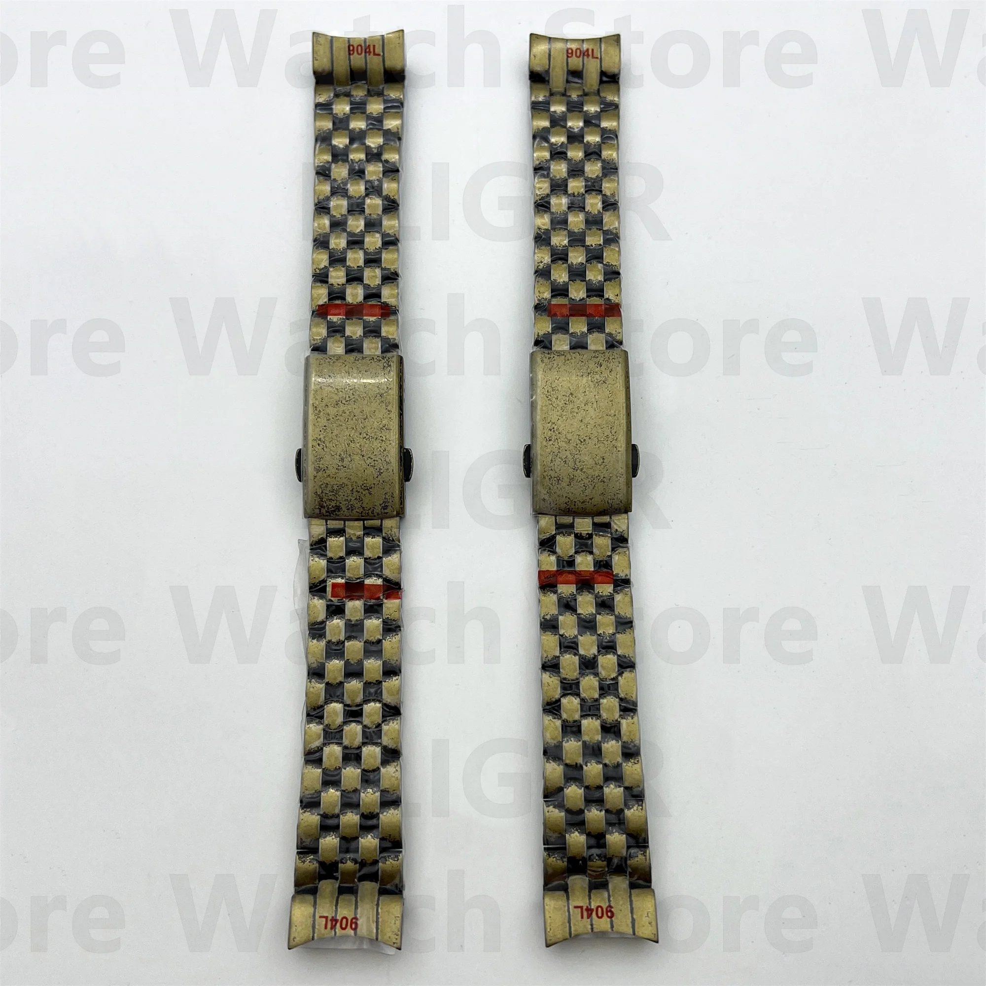 Bliger นาฬิกาข้อมือ904L 20มม. สายนาฬิกาข้อมือบรอนซ์แท่งสแตนเลสสตีลพับได้, เหมาะสำหรับสุภาพบุรุษ36มม. 39มม.