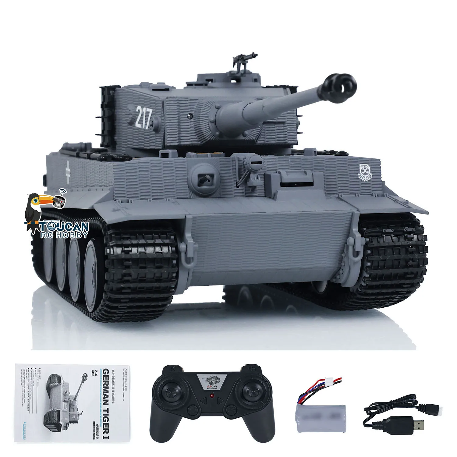 Gifts Taigen 1/24 RC Battle Tank Tiger I Radio Control Military Tanks Infrared Combat Cars Vehicle Toys for Boys TH23570