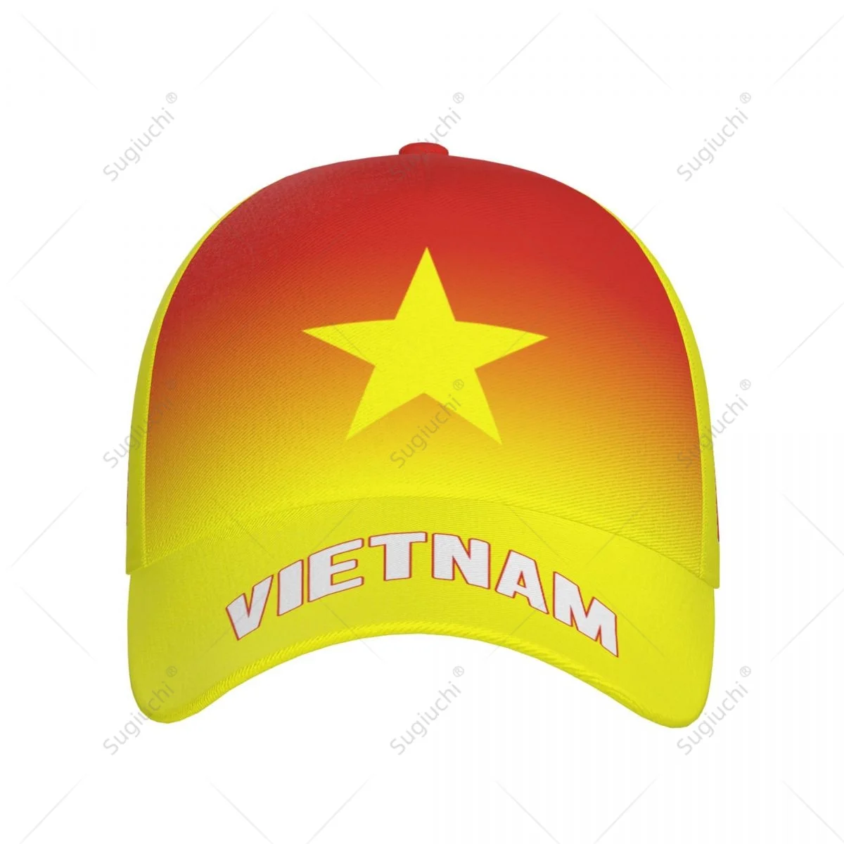 Unisex Baseball Cap Hat Vietnam Flag Gradient Color 3D Printing for Tennis Outdoor Bike Bicycle Golf Baseball Sports Fans