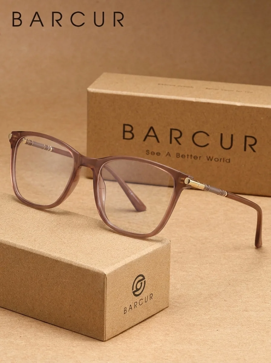 BARCUR Lightweight Anti Blue Light Glasses, Cat Eye Frames, Daily Computer And Office Work, Reduce Blue Light, Comfortable Nose