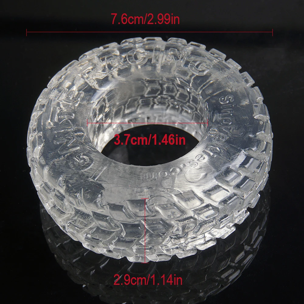 Extra Thick Tire-shaped Cock Ring,Ball Stretcher Weight Sack,Cockring,TPE Penis Rings,Sex Toys for Men view 3
