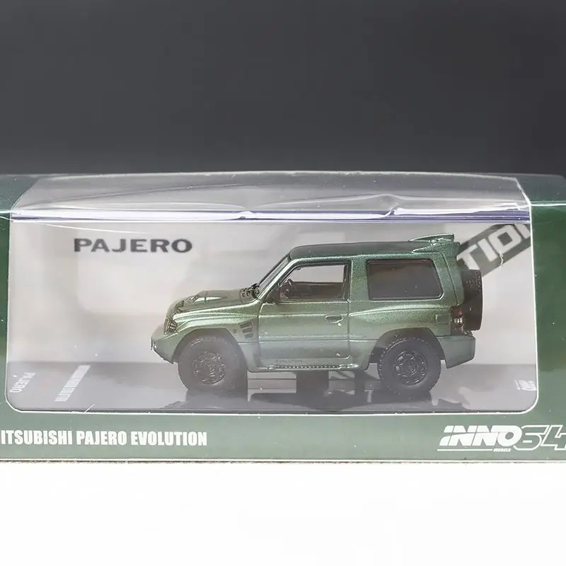 INNO 1/64 Mitsubishi Pajero EVO Legering Speelgoed Motorvoertuig Diecast Metaal Model Geschenken