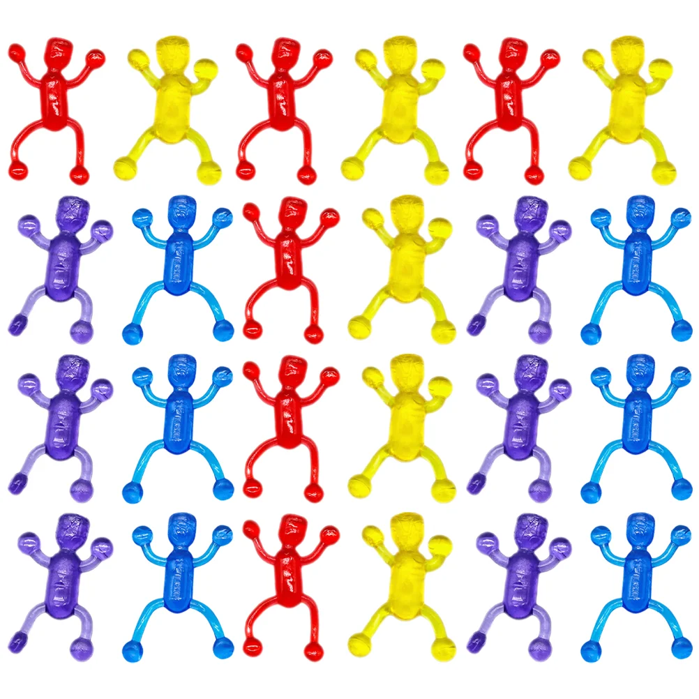 36 Pcs Human Figure Soft Rubber Toy Colorful Toys Funny Finger Mini Exercise Party Flying Stretchable