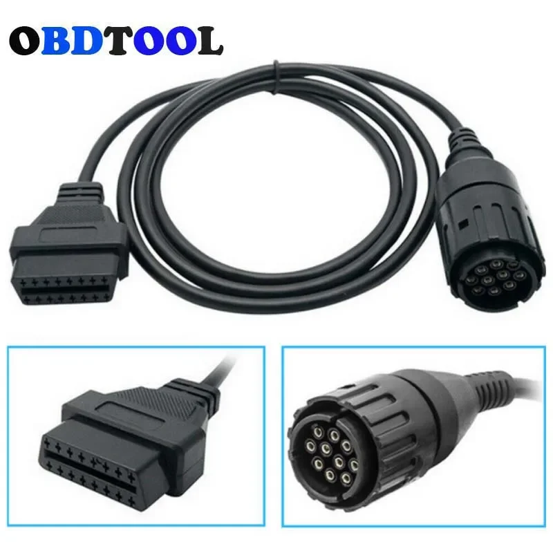 10 PIN TO 16PIN Cable for BMW 10pin Motorcycles Diagnostic Cable OBD2 Scanner Convertor Cars Moto OBD2 Extension Connector Wire