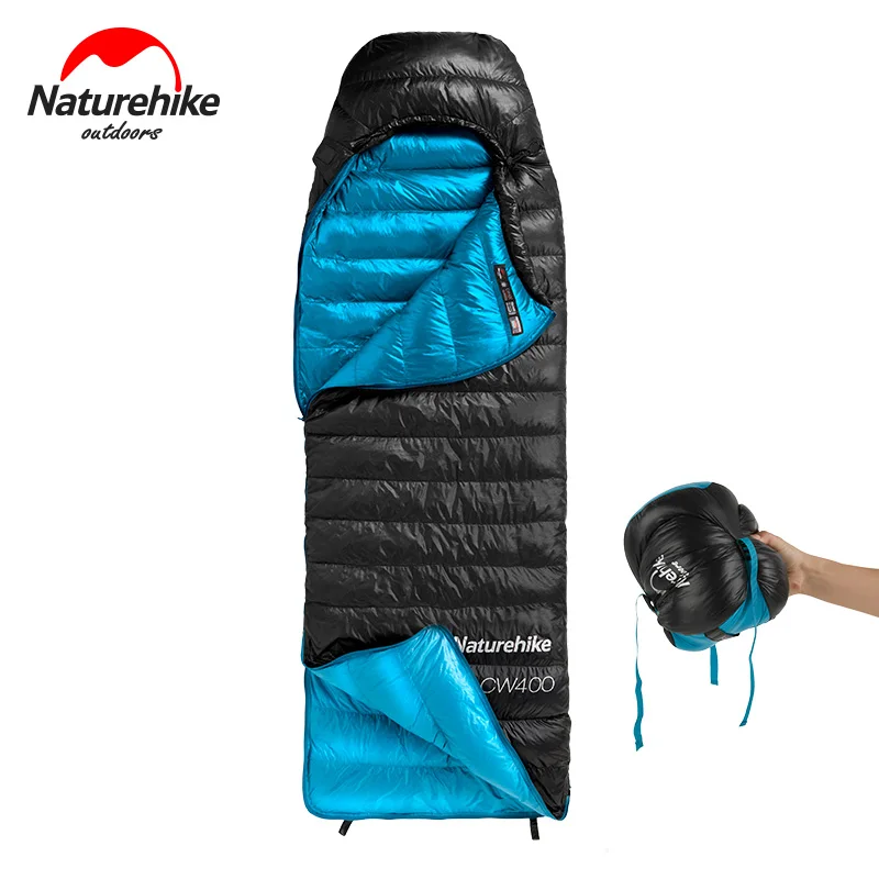 Naturehike Sleeping Bag Winter CW400 Lightweight Goose Down Sleeping Bag Ultralight Waterproof Hiking Camping Sleeping Bag