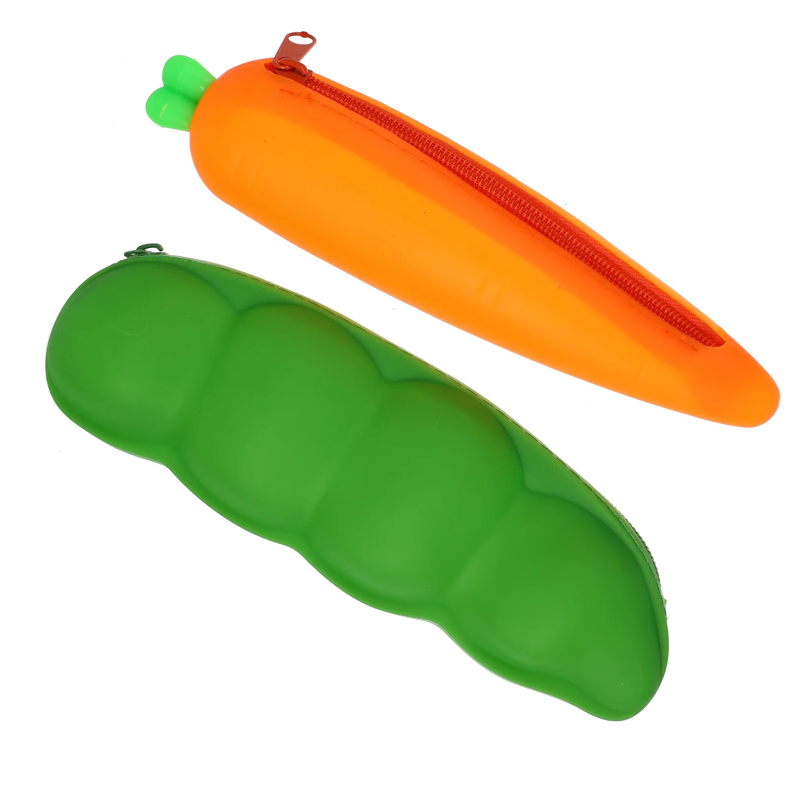 2 قطعة أكياس سيليكون الإبداعية سعة كبيرة مقلمة لطلاب المدارس جميل الكرتون سستة القرطاسية المنظمون حقيبة القلم #3