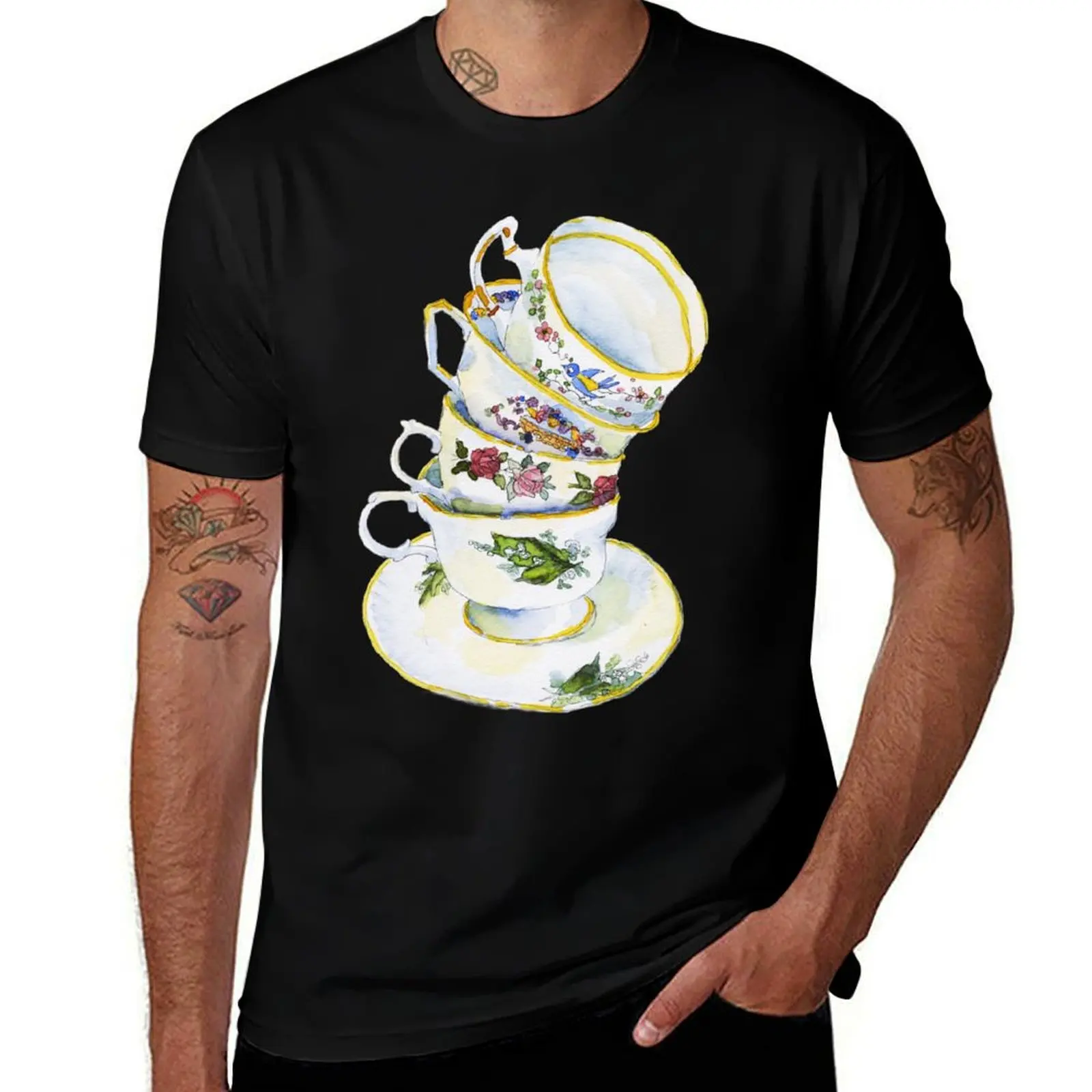 

Great Grandma's Teacups T-Shirt funny t shirts cotton man t shirts for men cotton tshirt 100% T-shirt