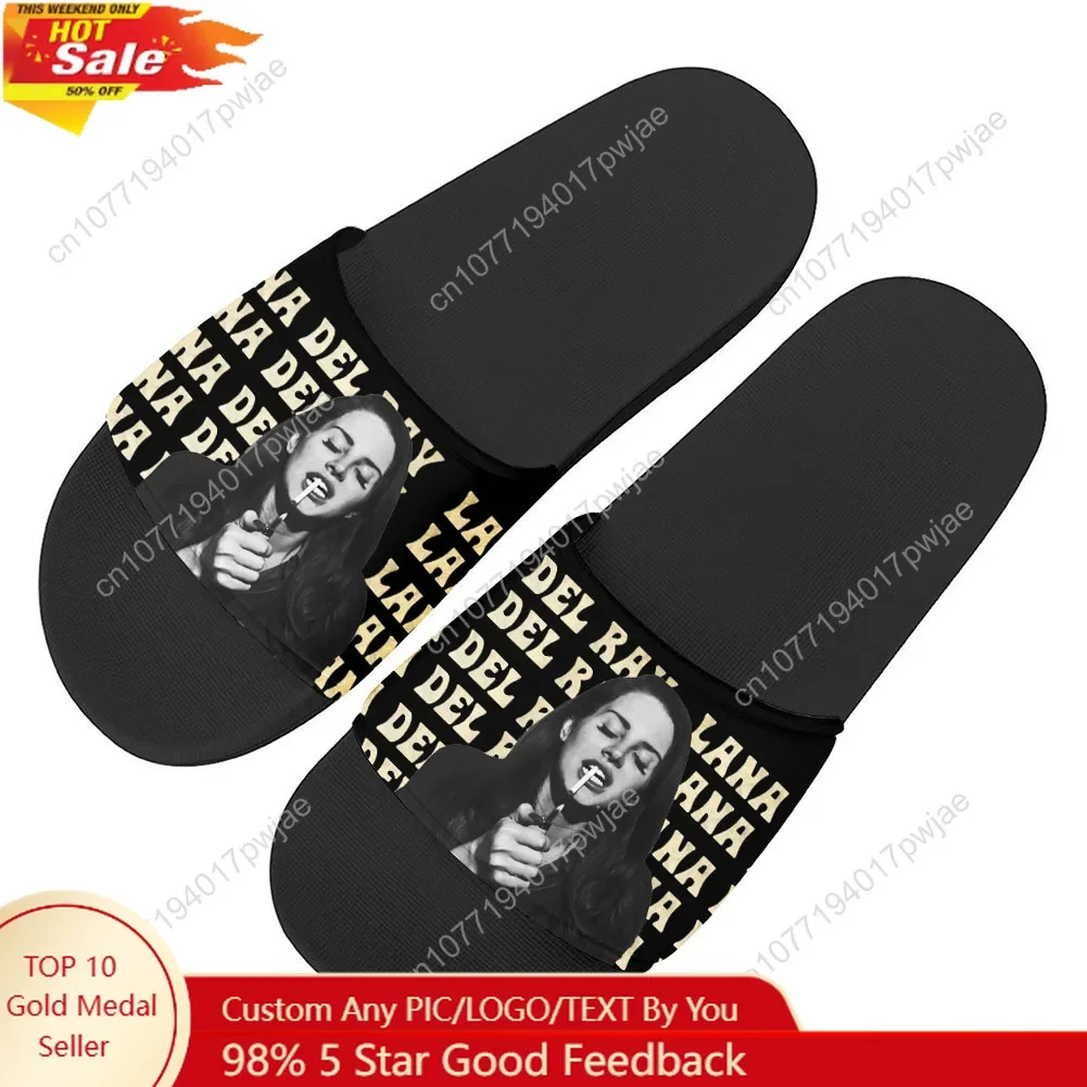 Lana Del Rey Singer Slippers Home Water Shoes Mens Womens Teenagers Outdoor Beach Pool Sandals Custom Summer Slipper