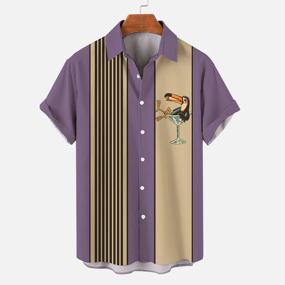 夏のメンズラペルシャツヴィンテージカジュアル半袖トップスデイリークラシックシャツ大特大ルーズ紳士服半袖