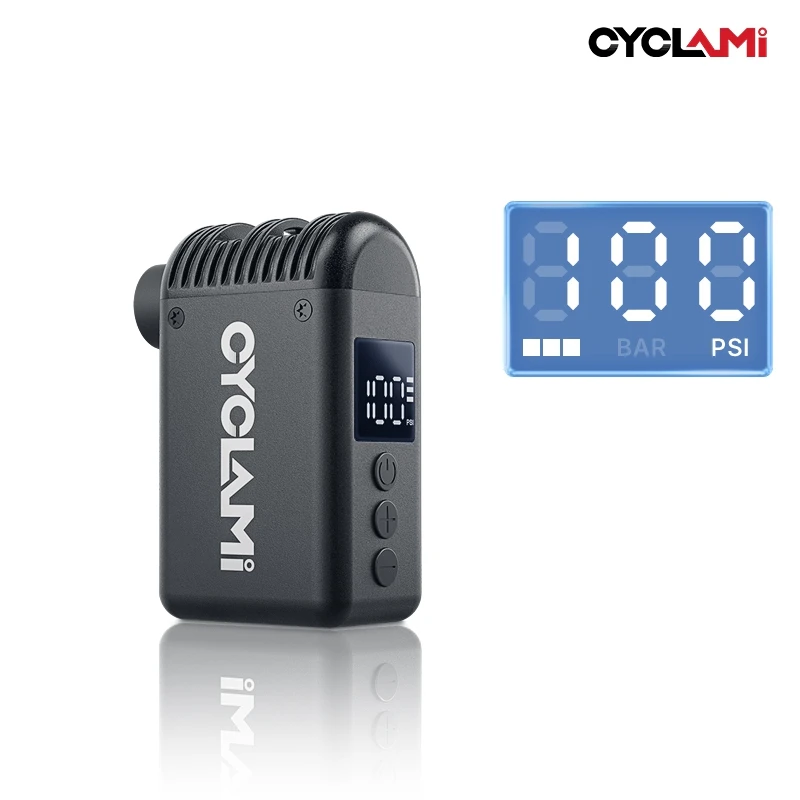 

CYCLAMI 100 PSI Portable Bicycle Pump Air Inflator Tire pressure display for Road MTB Schrader Presta Tires Bike Accessories A2