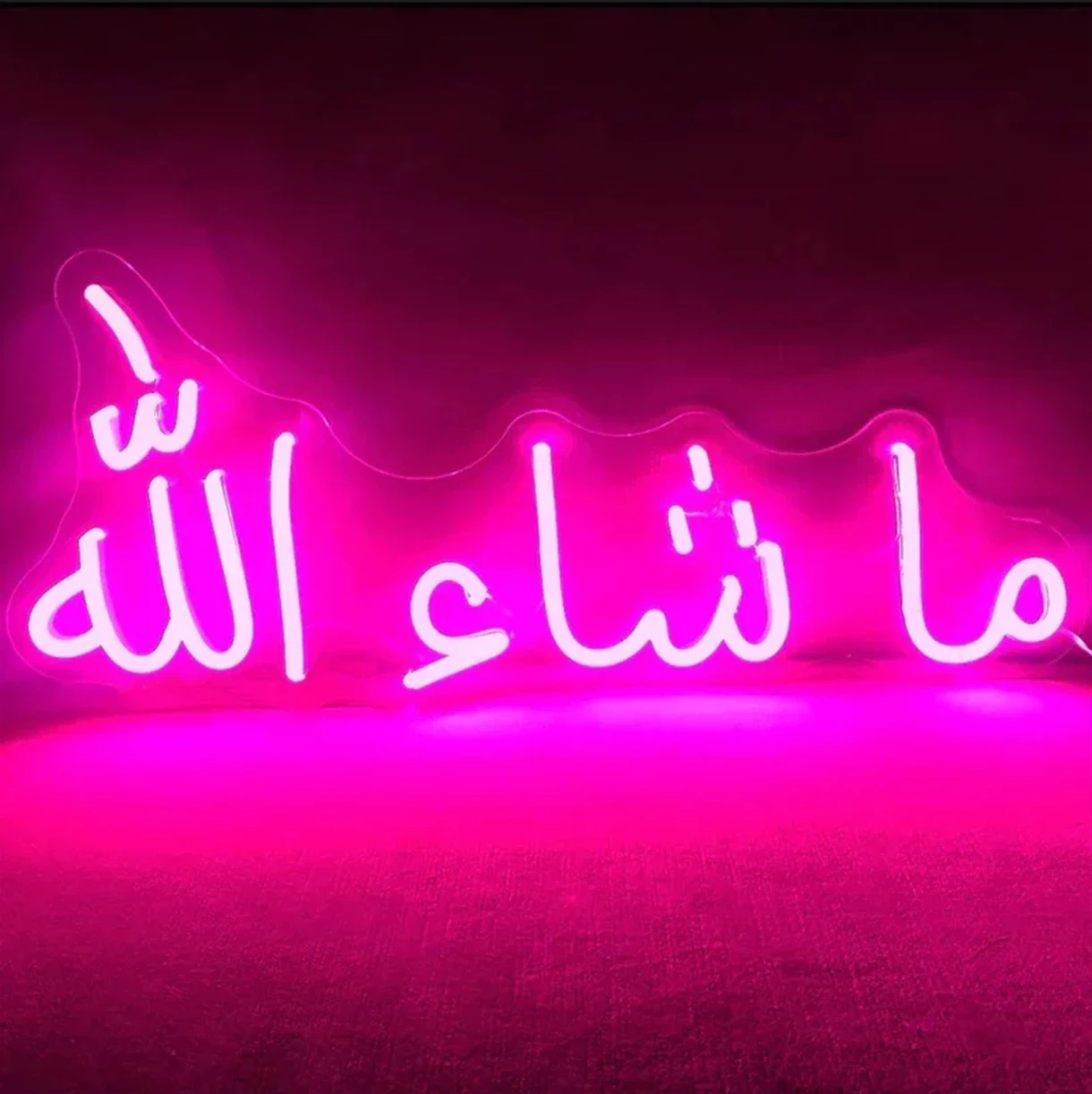 Mashallah-Árabe LED Neon Sign Light, atmosfera personalizada, luz suspensa para quarto, bar, loja, quarto, decoração de parede