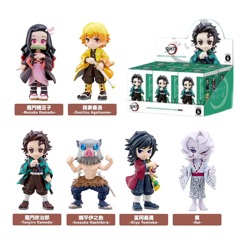 

6 шт./компл. аниме фигурка убийцы демонов Камадо Танджиро Камадо Незуко Агацума Зеницу Первая пуля Q версия ПВХ модель игрушки