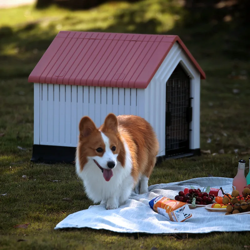 High Quality Custom Luxury Dog Kennel Removable Breathable Air Vent Modern Fashionable Waterproof Indoor Outdoor Pet House Solid