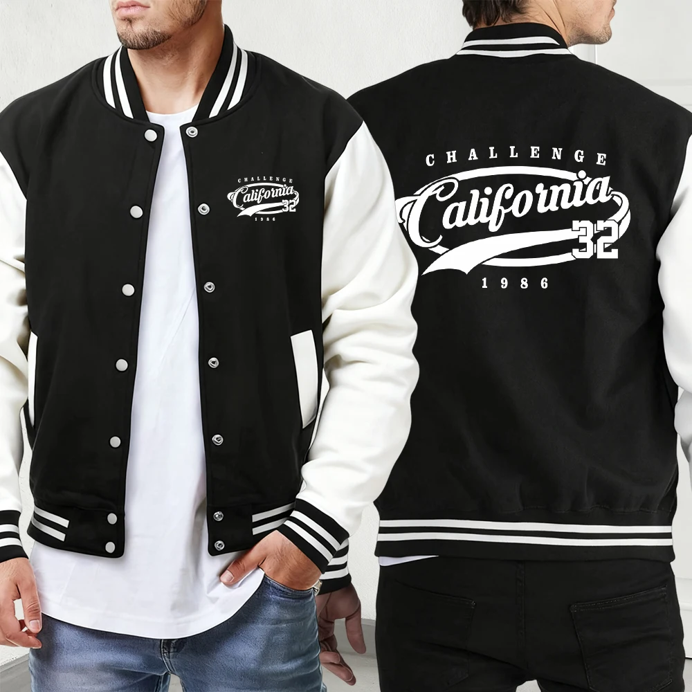 

New York Creative 32 Letter Prints Retro Baseball Jersey Male Soft Sports Tracksuit Hip Hop Winter Jackets Autumn Button Clothes