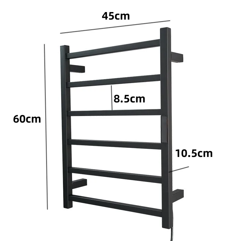 Electric Towel Warmer Stainless Steel,Electric Towel Rail,Hidden Wire,Electric Towel Rack,Towel Warmer Temperature Time Control