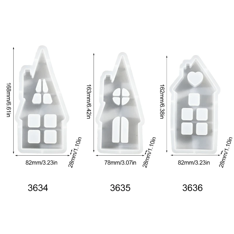 Stampo in silicone per candele Stampo a forma casa per Stampo per aromaterapia Piccoli ornamenti Stampi in resina per
