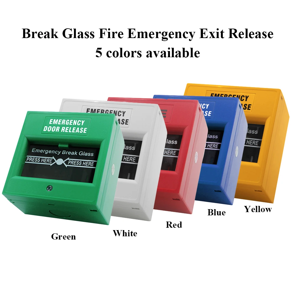 Fire Emergency Glass Release Exit Fire Alarm switch Door Release Urgent Button Release Switch With Cover For Access Control