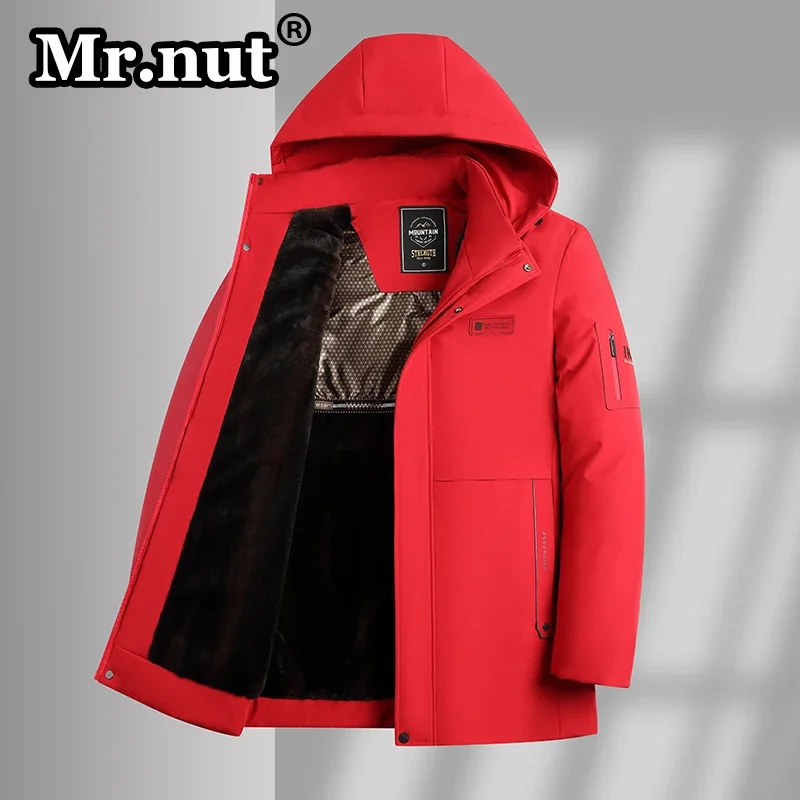 Mr.nut Men's Thermal Quality Clothing Winter Outdoors Fleece Thickened Cotton-padded Jacket Outdoor Activities Keep Warm Jackets