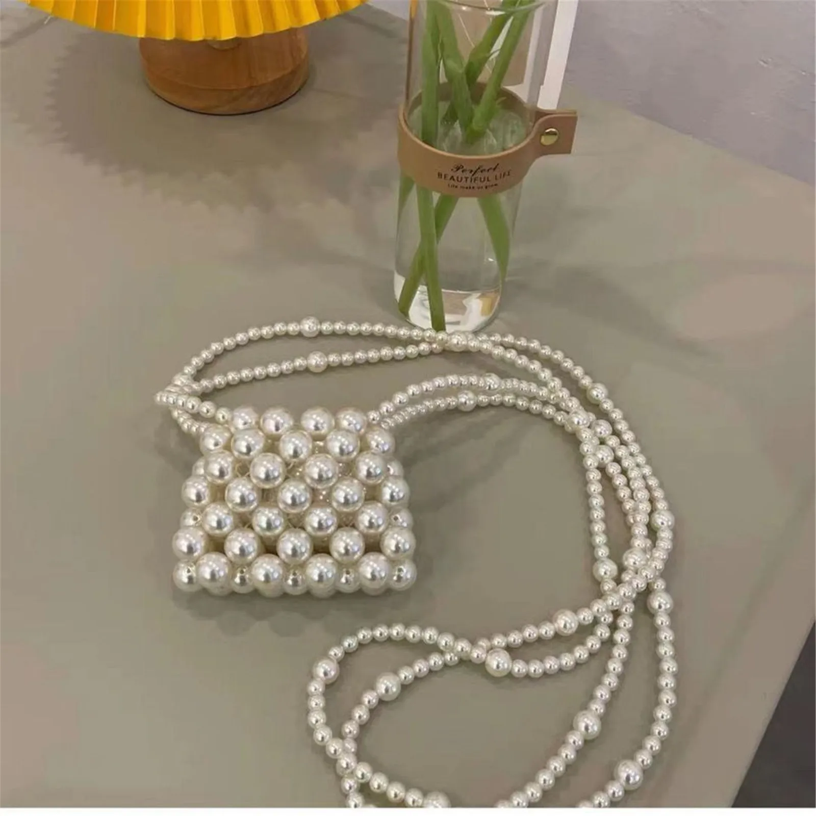 Mini Pearl Bag Handmade Vintage EVA Beaded Fashion Banquet Party Shoulder Bag Female Wedding Bags Luxury Women\'s Coin Purse