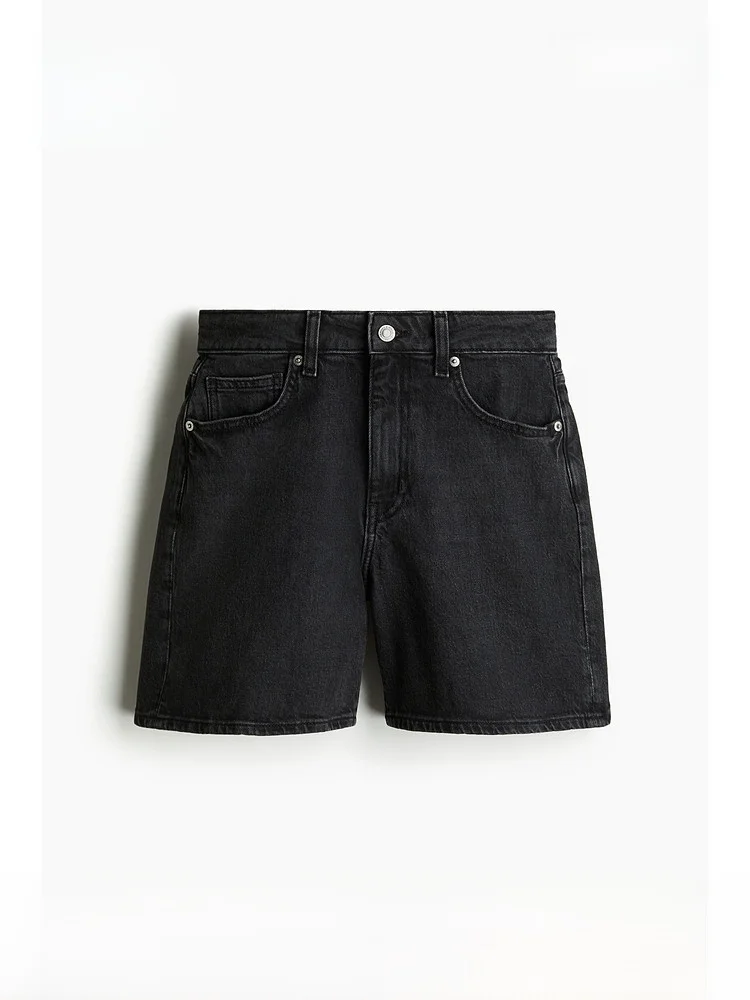 

High Waist Slim Fit Basic Style Women's Jeans Short Shorts Trendy Hot Pants H&M Summer Collection Ladies Premium Denim
