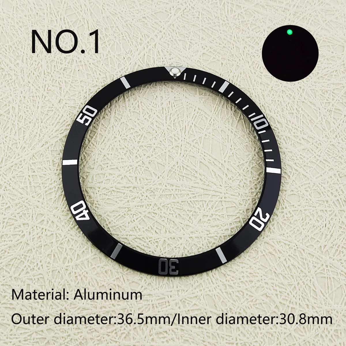 36.5mm Retro Watch Bezel Aluminum Sheet Men\'S Watch Accessories Watches Repair Parts 36.5*30.8mm