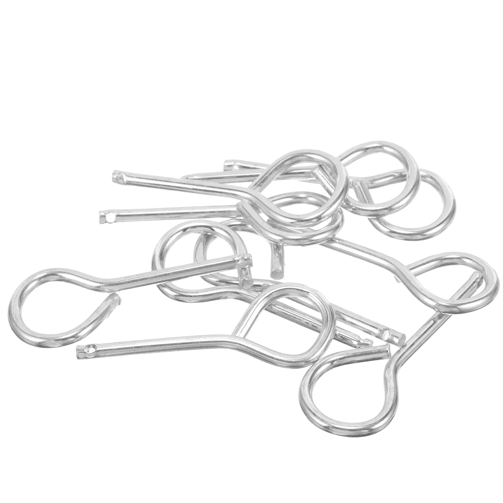 10 Pcs Hook for Keys Fire Extinguisher Latch Metal Lock Pins Replacement Extinguishers Plant Pull Equipment Silver Supply