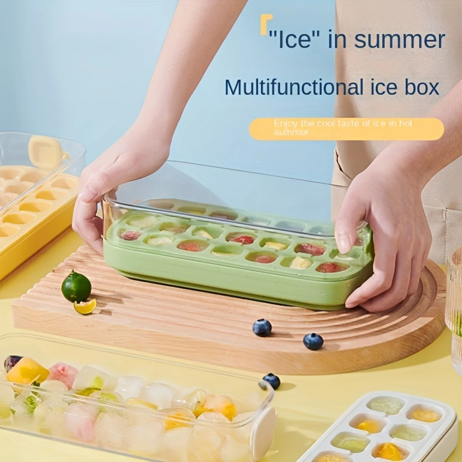 

Silicone Ice Cube Tray - Perfect for Chilling Drinks in the Summer Ice molds Molde de silicone Ice trays Stanleys cup Ice packs