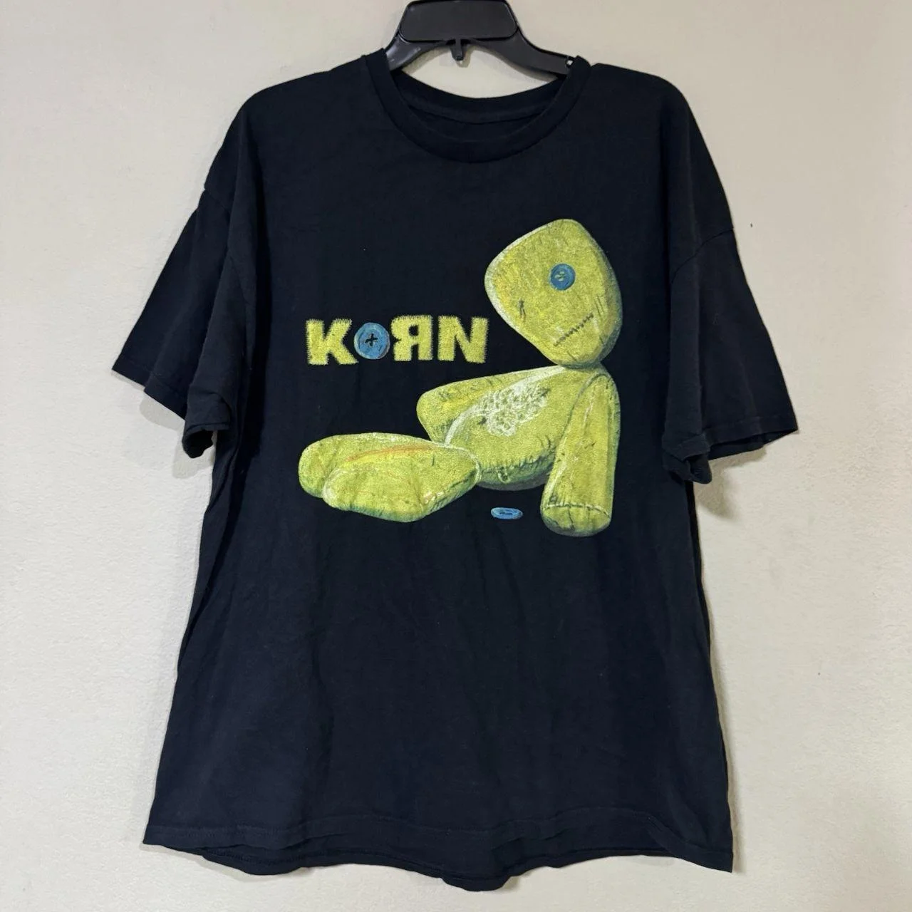 Korn Follow The Leader Cotton Printed T-Shirt Double-Sided Metal Band Tee Men's and Women's Oversize Couple Tee Tops