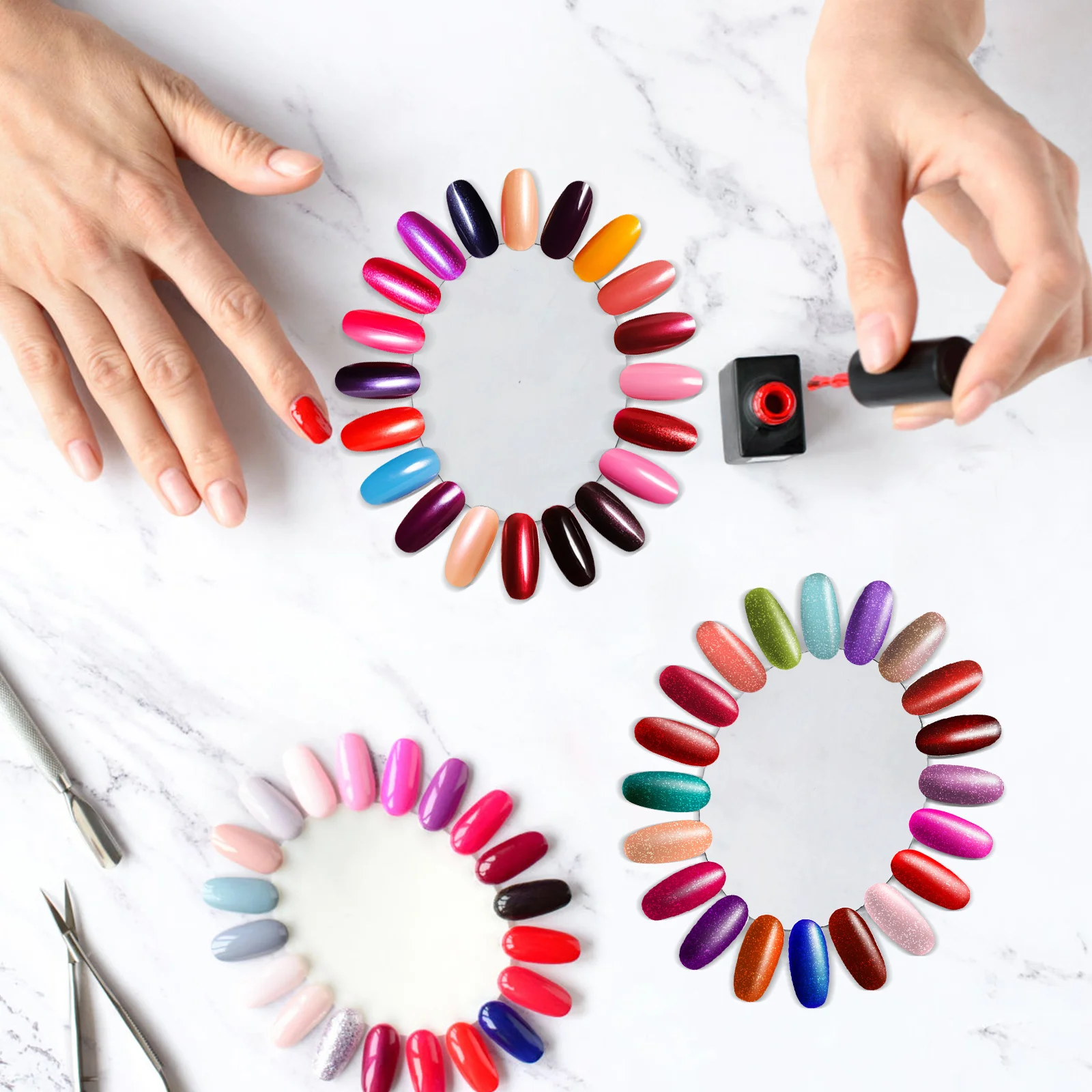 Roue de pratique des ongles transparente, présentoir de pointes de Nail Art en acrylique de qualité supérieure pour bricolage, utilisation en Salon, outil de conception de faux ongles